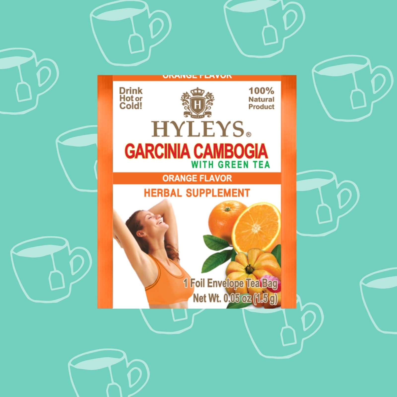 Tea Garcinia Cambogia Green Tea with Orange Flavor – 25 Tea Bags