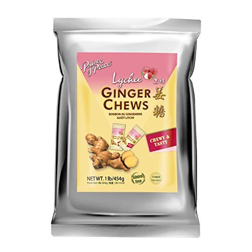 Prince of Peace Ginger Chews with Lychee, 1 lb. – Candied – Lychee…