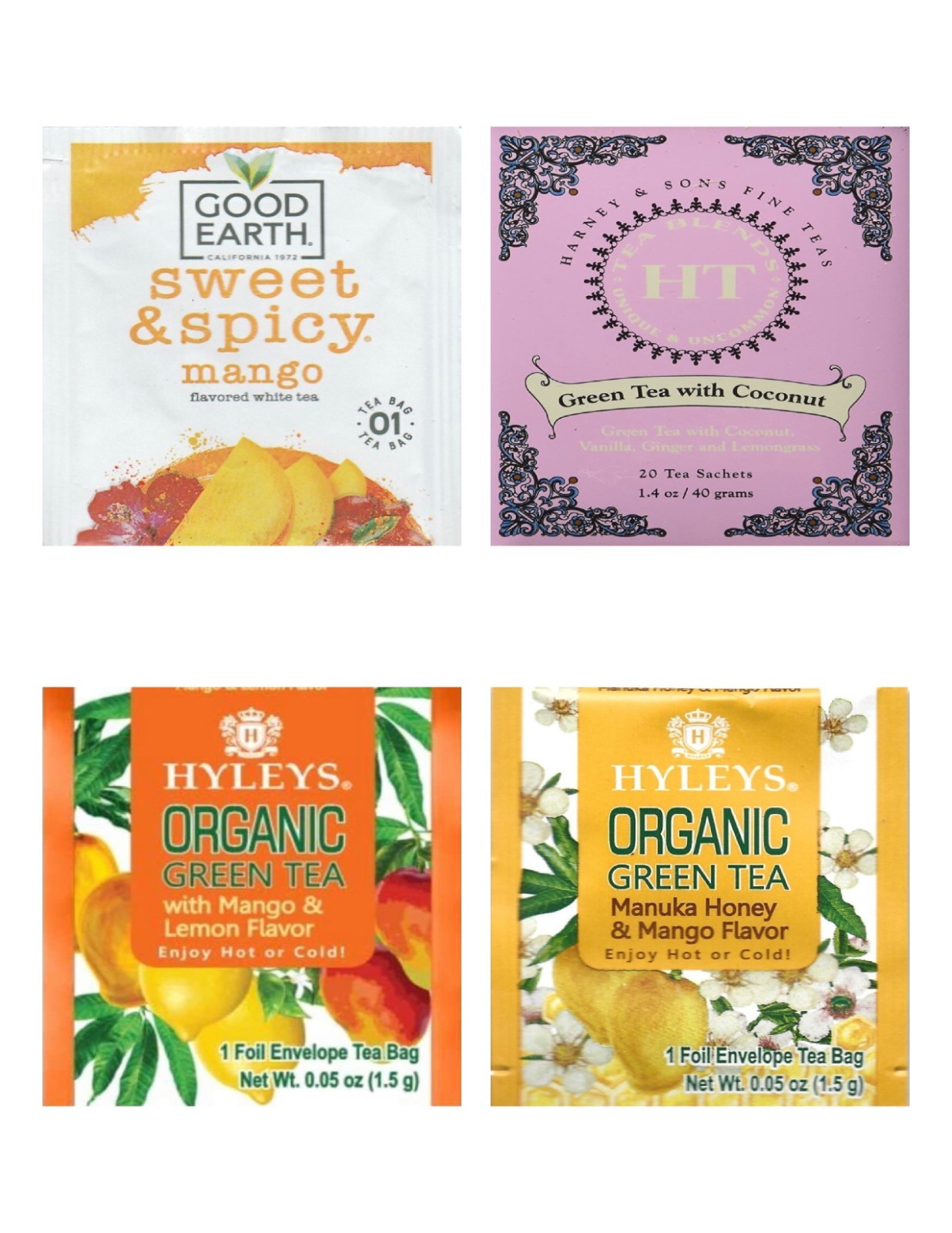 Tropical Tea Bag Sampler Variety Pack – 24 Single-Serve Varieties – 18 Brands