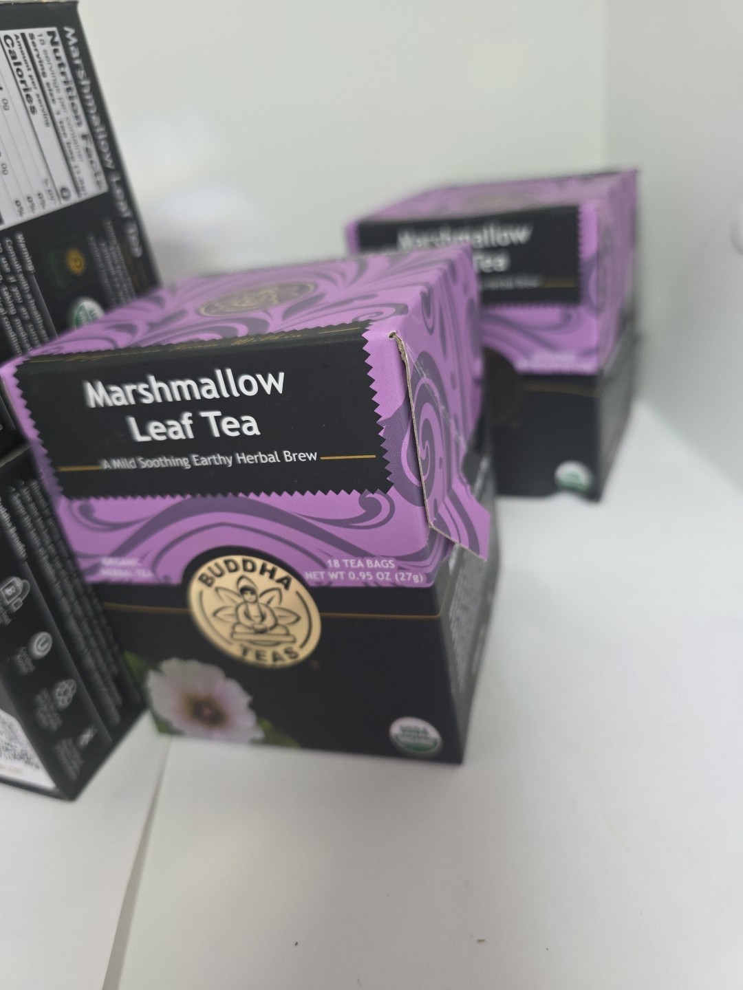 Organic Marshmallow Tea Kosher, Caffeine Free, GMO-Free, 18 Tea Bags(4Pk)Exp9/28