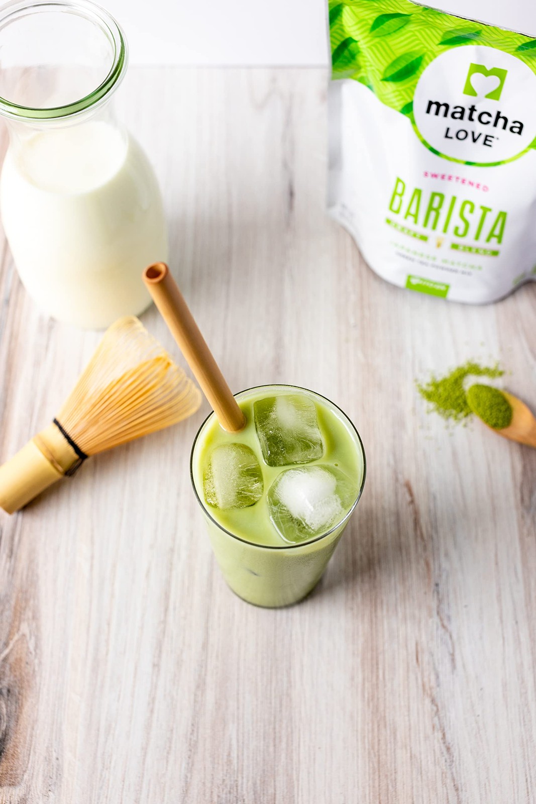 Green Tea Powder Packet, Sweetened, 8 Ounce