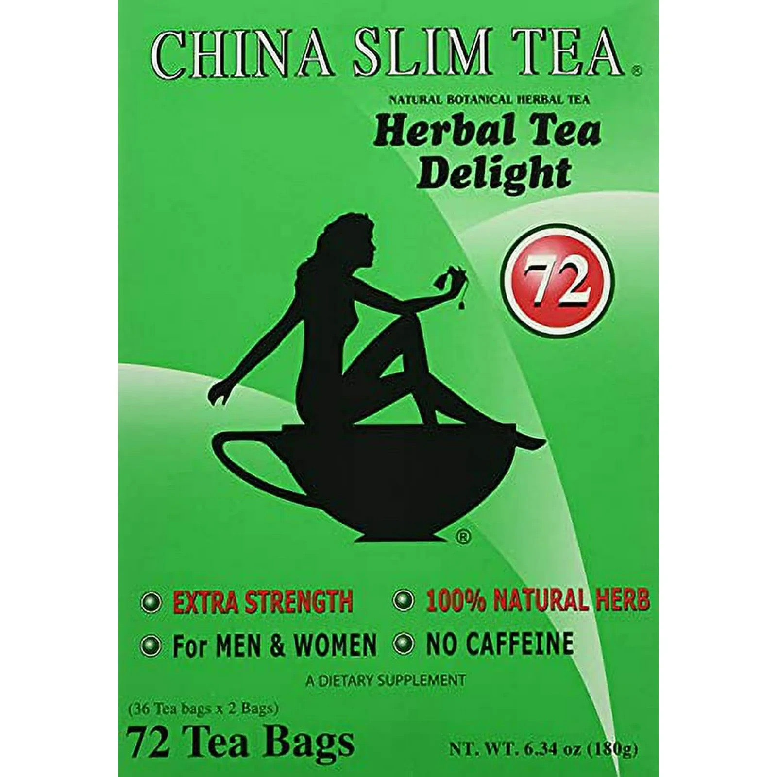 China Slim Tea Bag Dieter’s Delight, Large72 Tea Bags -Pack of 2 ( 144 Tea Bags)
