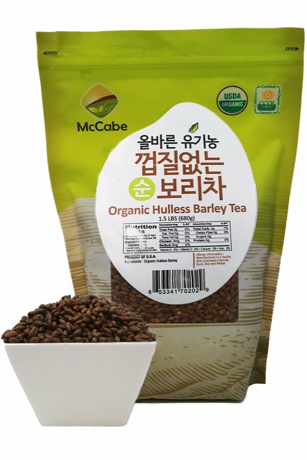 McCabe ORGANIC Hulless Barley Tea 1.5 lbs, USDA Organic, Roasted & Packed in USA