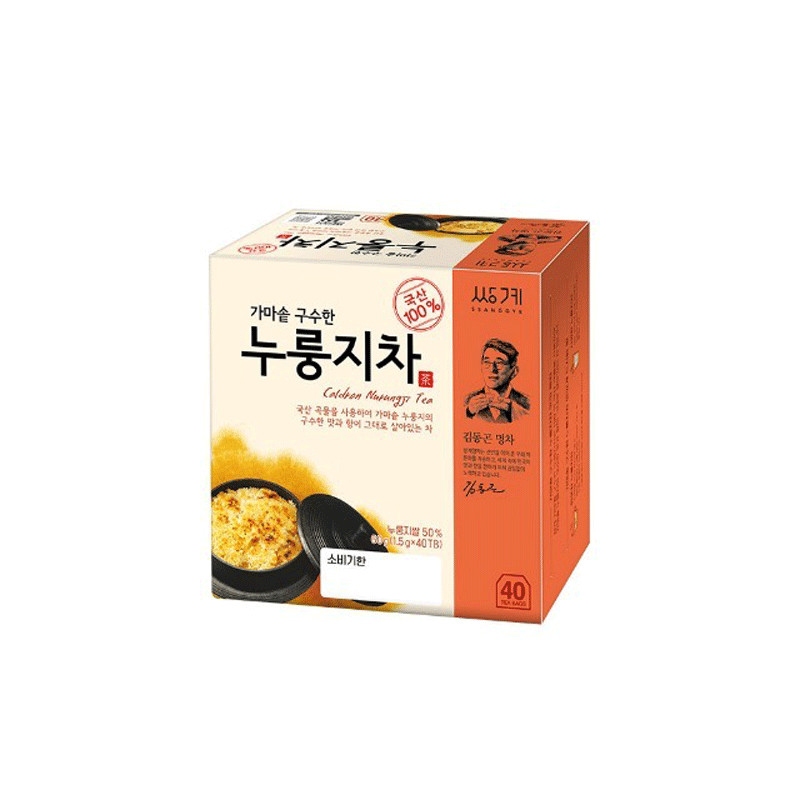 Korean Roasted Rice Tea (Nurungji) – Caffeine-Free Grain Tea | 40 Tea Bags