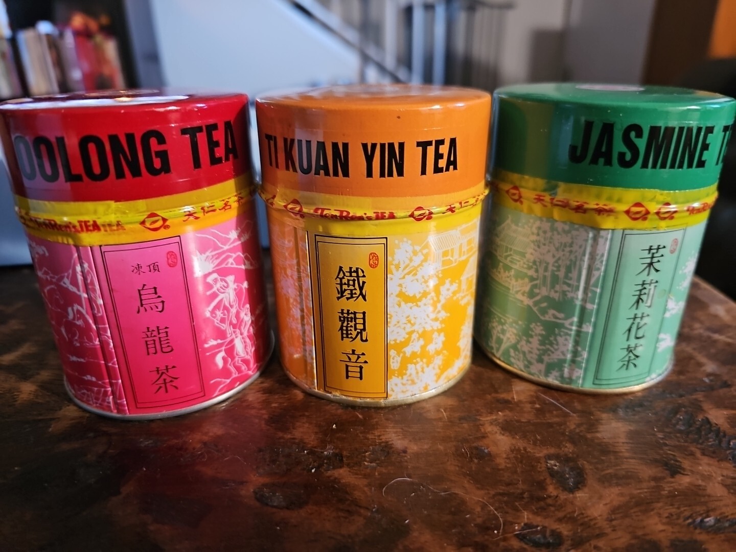Vintage Ten Ren Tea Co. 3 Pack Oolong, Jasmine, Ti Kuan Yin