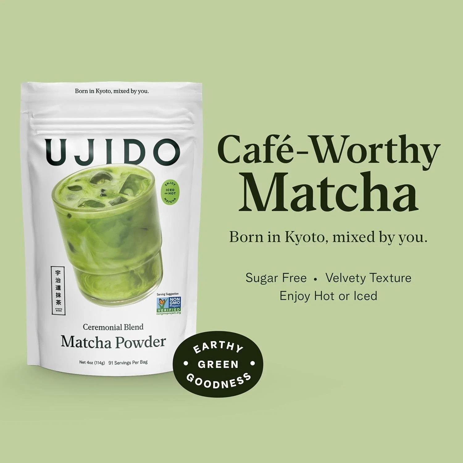 Ujido The Path of Zen Japanese Matcha Green Tea Powder Ceremonial Blend (4 OZ)