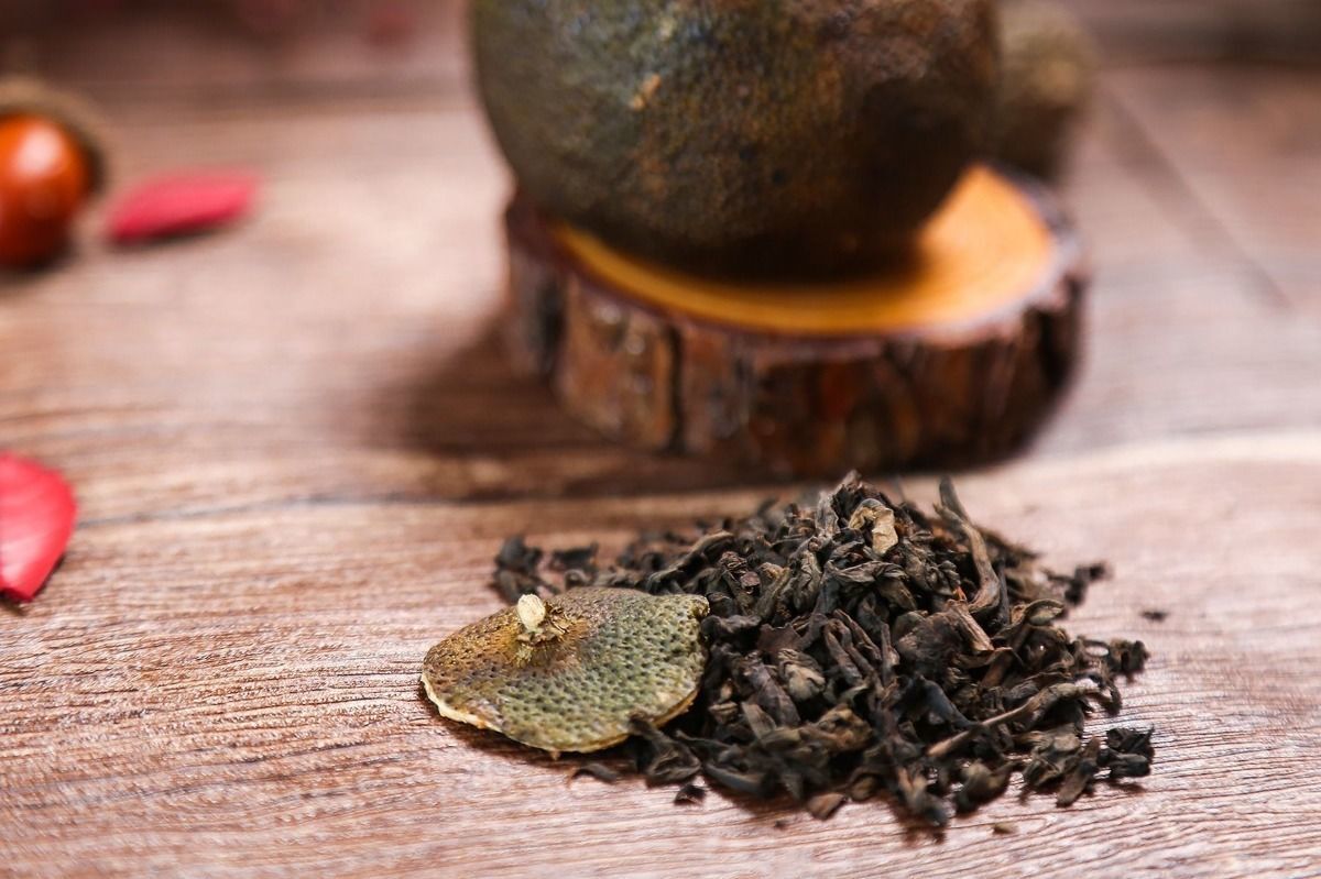 Yunnan Orange Puer Tea Pu-erh Tea Ripe 8685 * Gold Horse Puer Stuffed Tangerine
