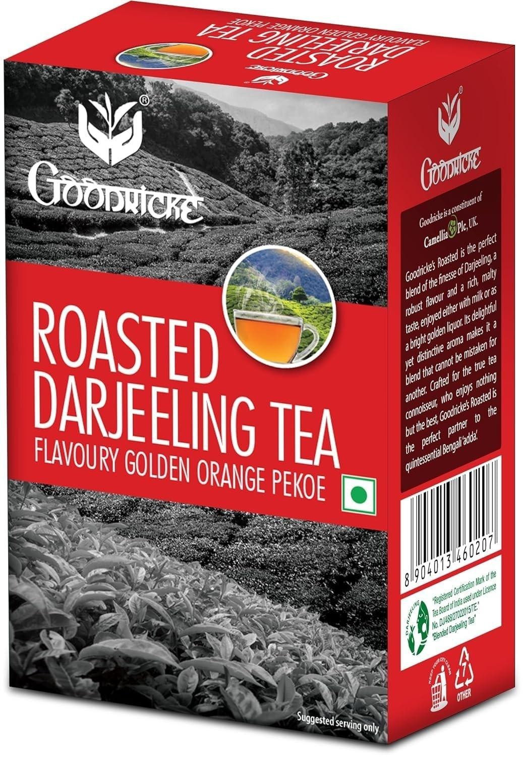 GOODRICKE Roasted Darjeeling Tea Premium Black Loose Leaves Tea 250gm