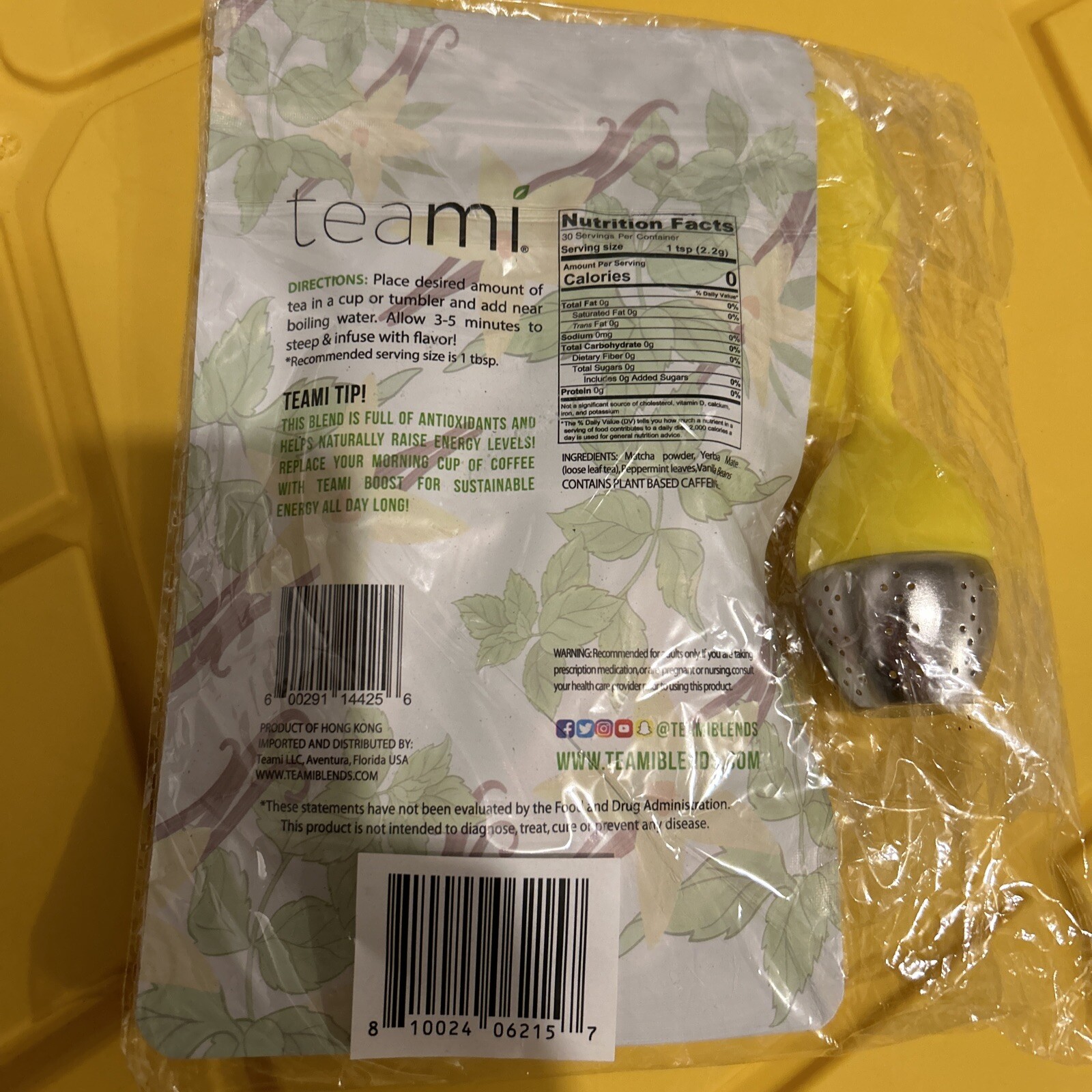 Teami Boost Vanilla Matcha Tea – 2.3oz