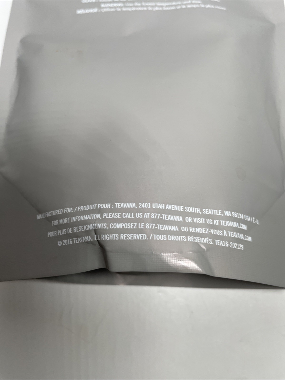 NEW 2 OZ Teavana Mango Black Sealed Loose Leaf Gray Bag