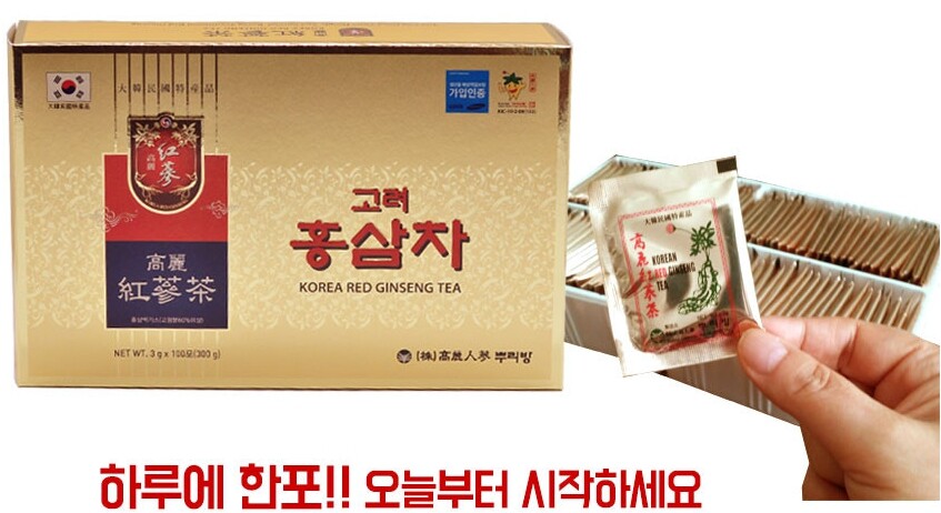 Anti Stress Fatigue Korean Red Ginseng Extract Red Ginseng Root Tea 3g 100p 50p