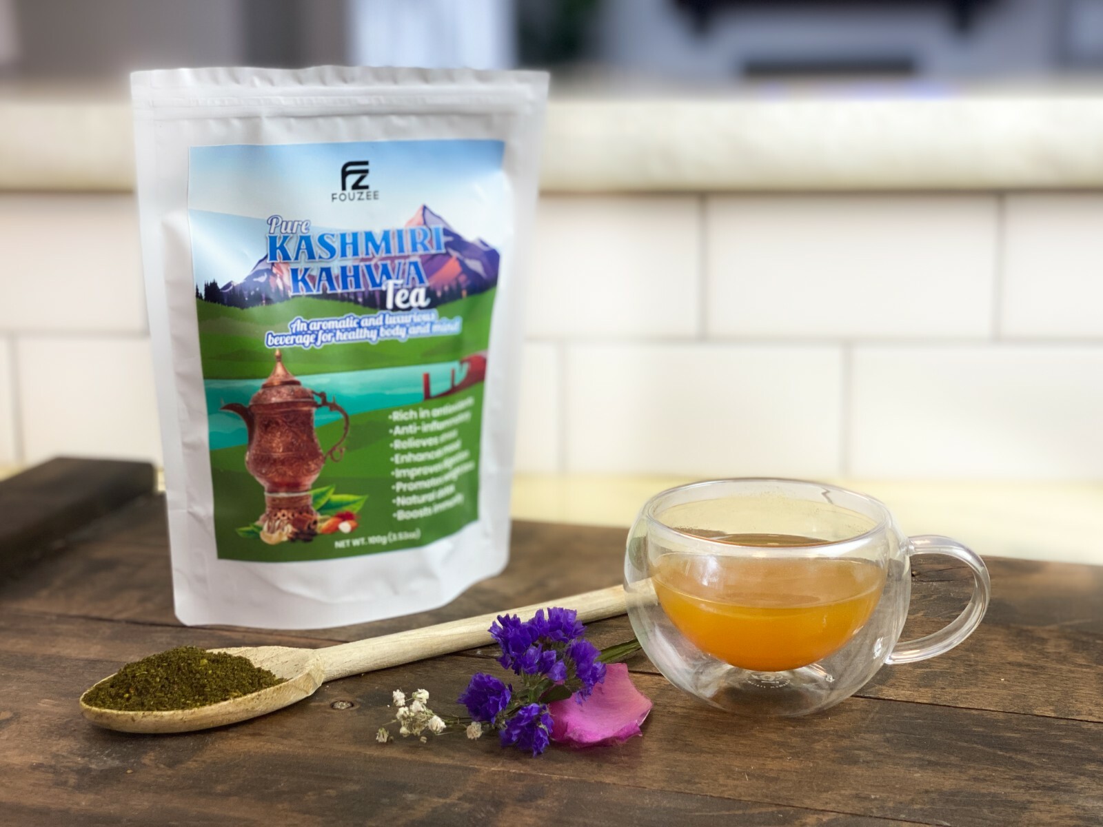 Fouzee Pure Kashmiri Kahwa Tea (Ground) 100g (3.53oz)