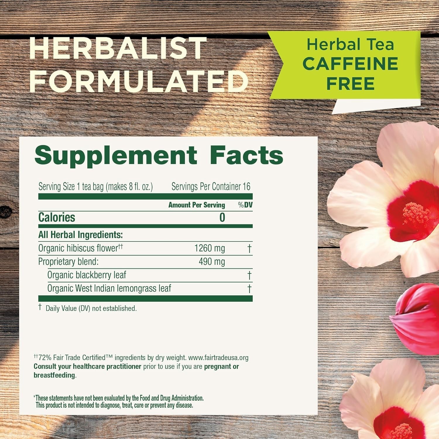 Mindfully-Made Organic Hibiscus Tea – 16 Count – Supports Heart Health Naturally