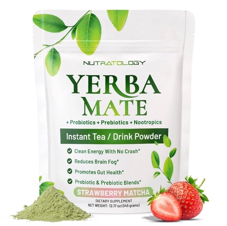 Yerba Mate Instant Tea Powder – 3-In-1 Super Drink – Clean Energy .Exp-05/2027