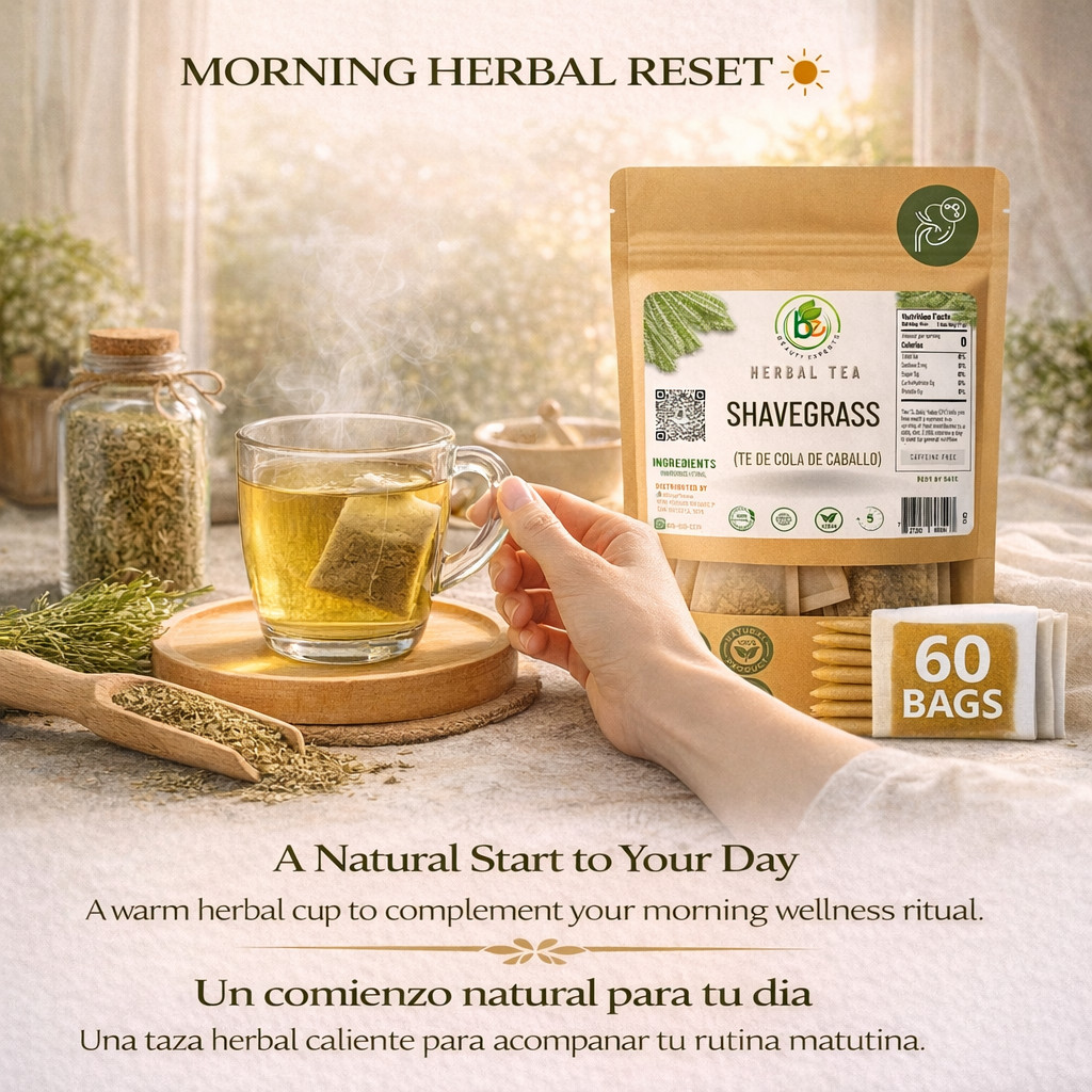 Cola de Caballo Té (Shavegrass/Horsetail Tea) – 60 Tea Bags – 100% Natural, Vega