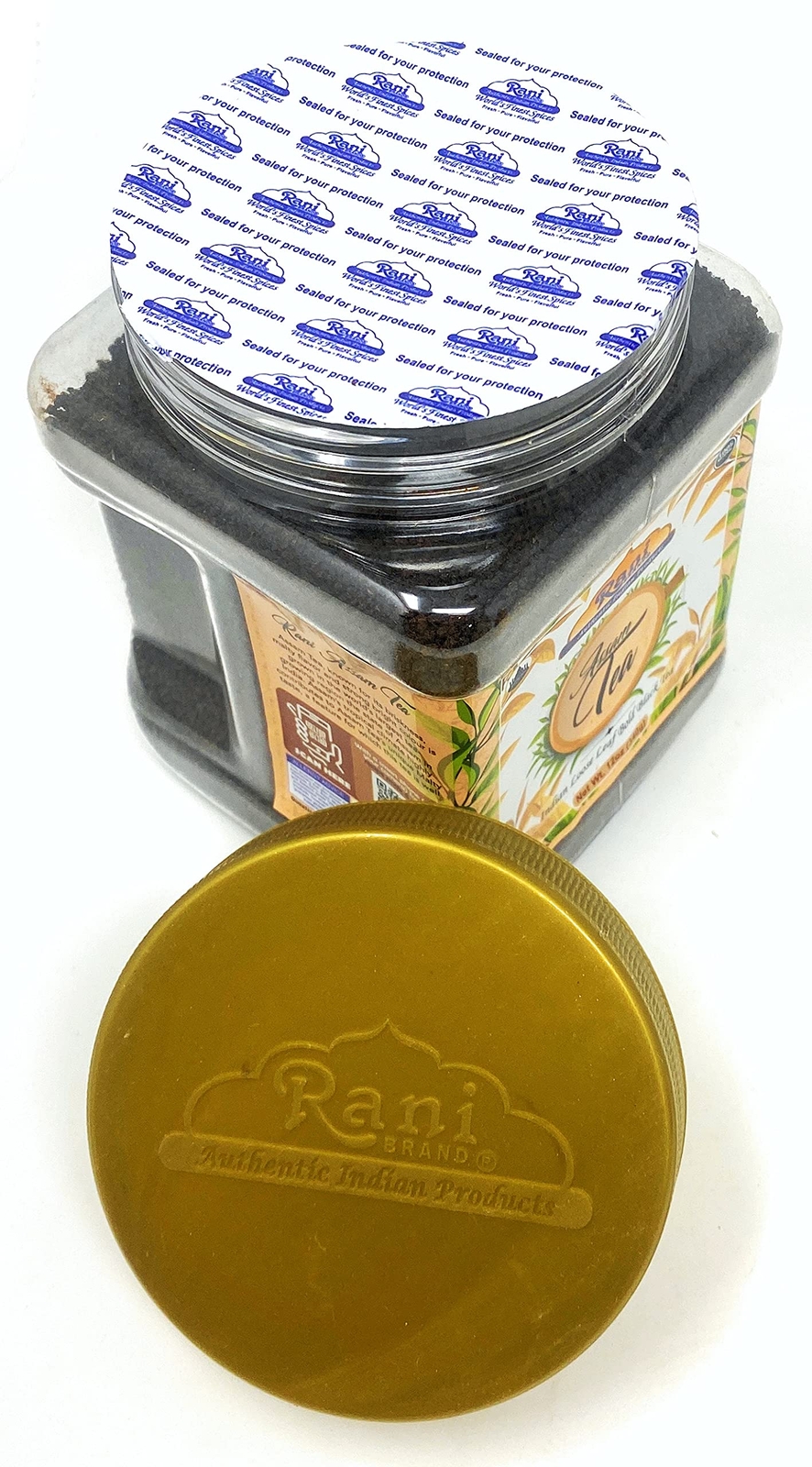 Rani Assam Tea (Indian Loose Leaf Bold Black Tea) 12oz (340g) PET Jar