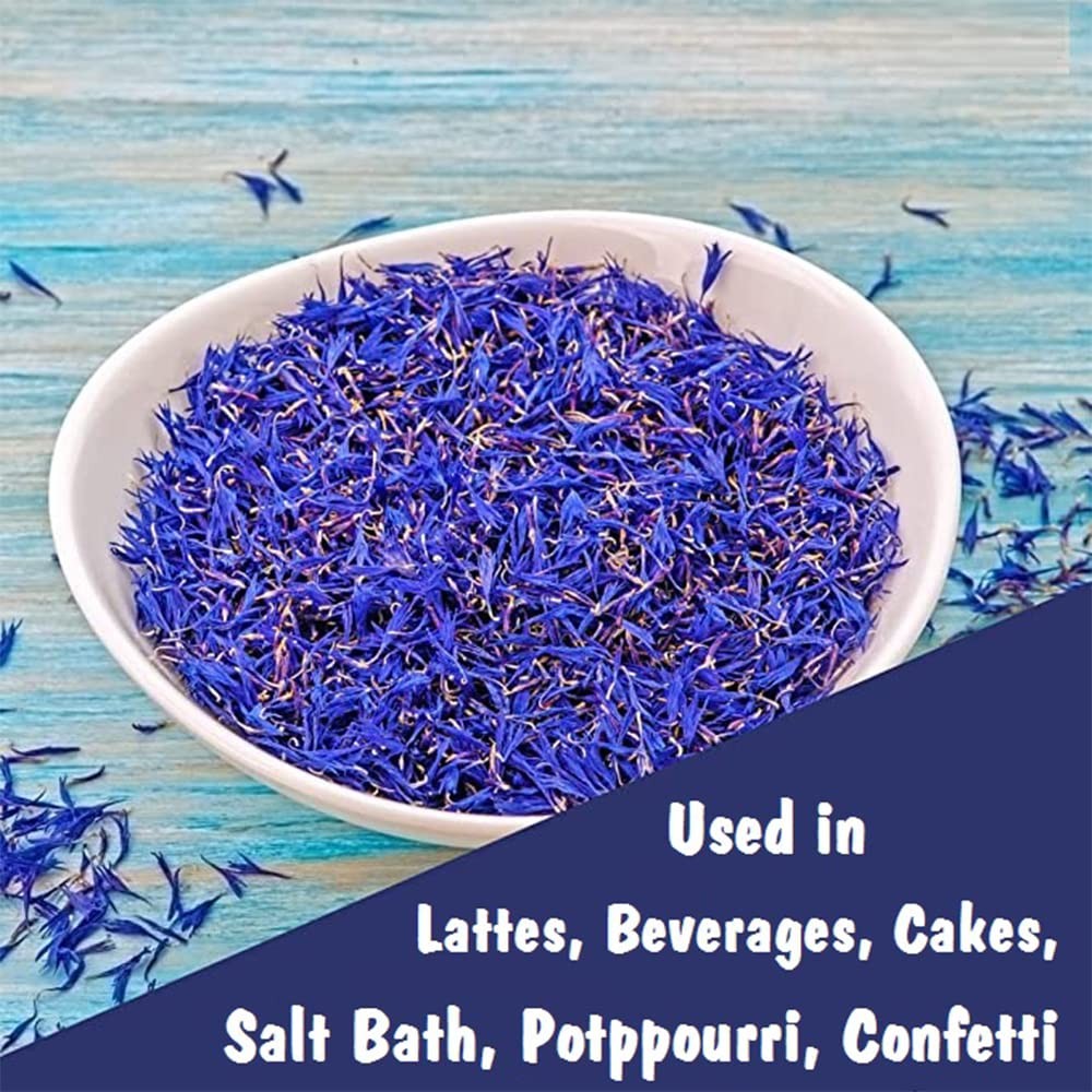 Blue Cornflower Petals Natural Centaurea Cyanus Tea Blends 0.5 OZ/15g Crafts