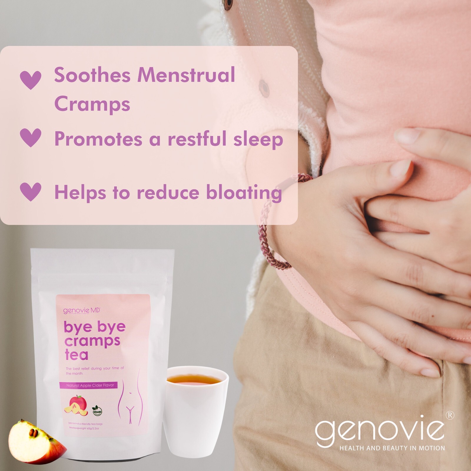 PMS Cramps Tea | 30 Tea Bags – Menstrual Relief Tea from Cramps and Bloating
