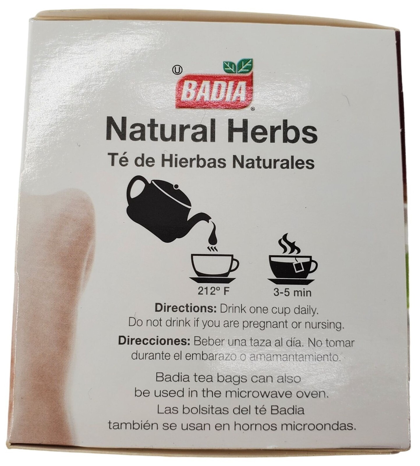 Badia Natural Herbs Natural Slimming Tea Caffeine-Free Bag – Pack of 25
