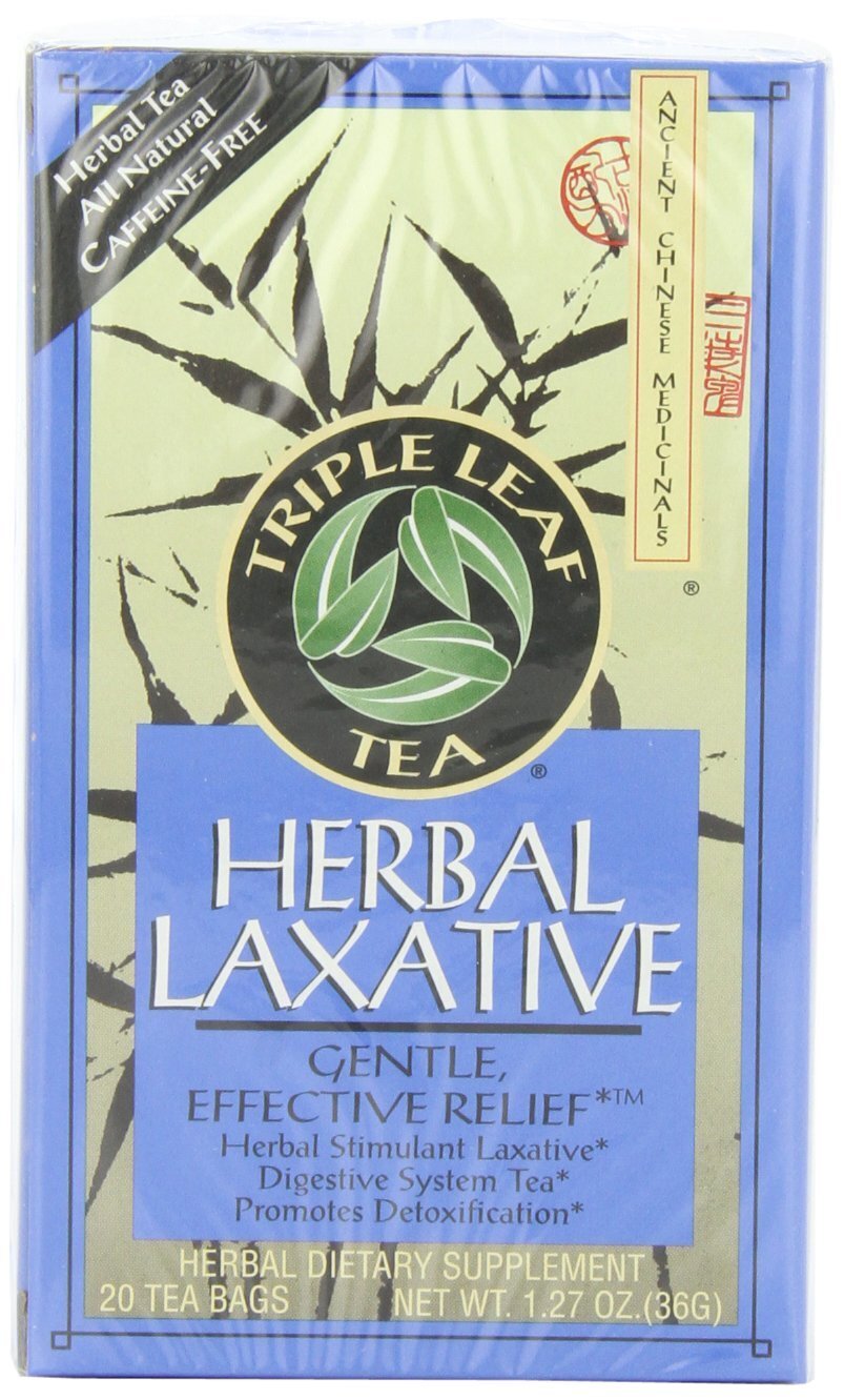 Triple Leaf Herbal Laxative Tea 20 Bags Pack of 6 Caffeine Free Digestive Sup…