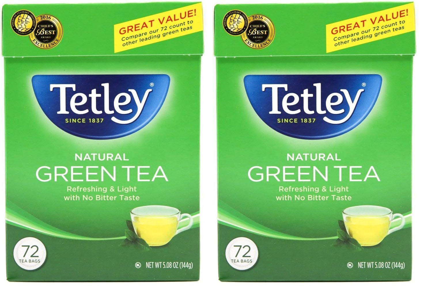 Green Tea, 72 Tea Bags (Pack of 2)