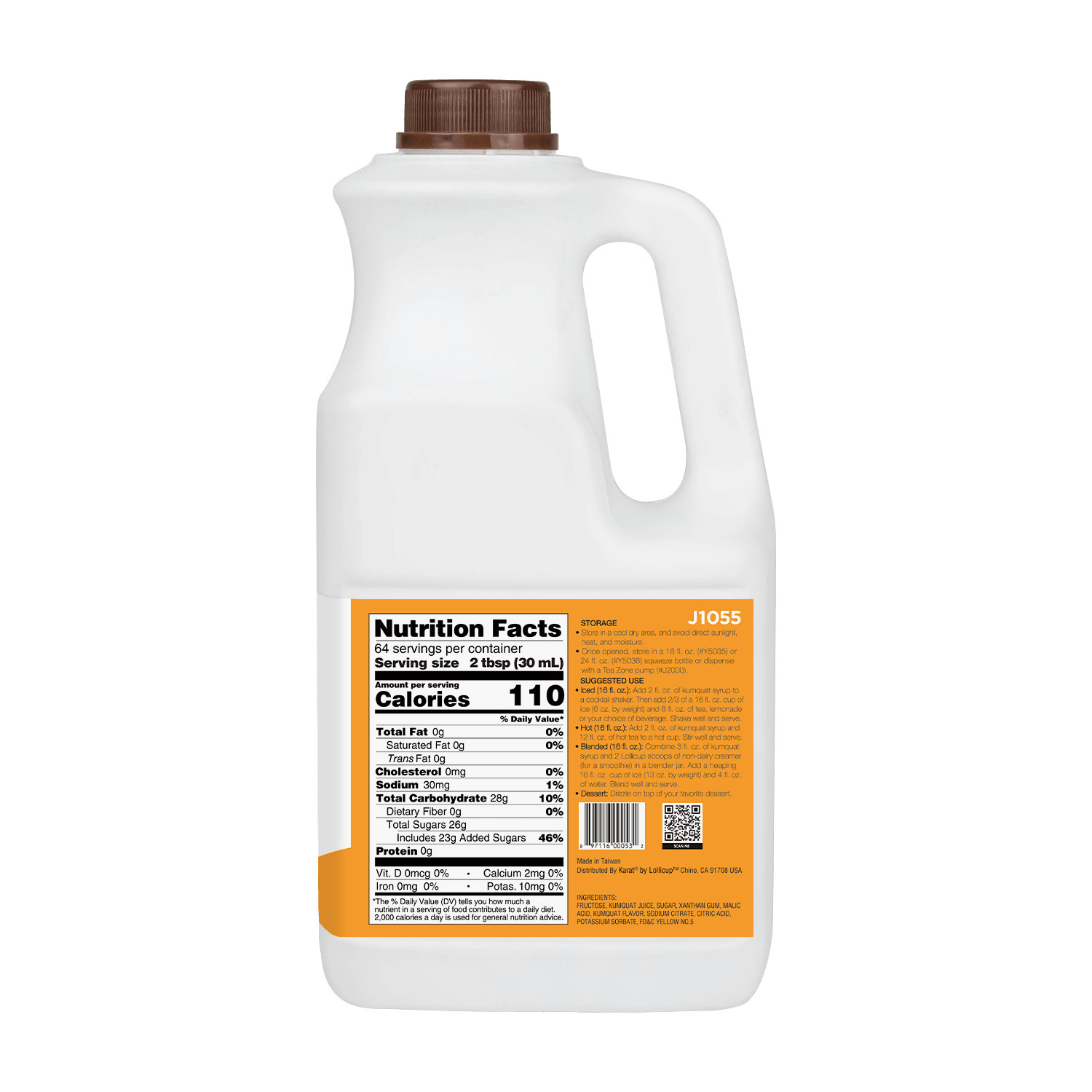 Tea Zone Kumquat Syrup (64oz), J1055