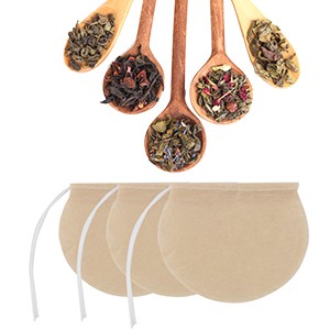 400pcs Tea Bags for Loose Leaf Tea Empty Tea Bags Loose Leaf, Disposable Round