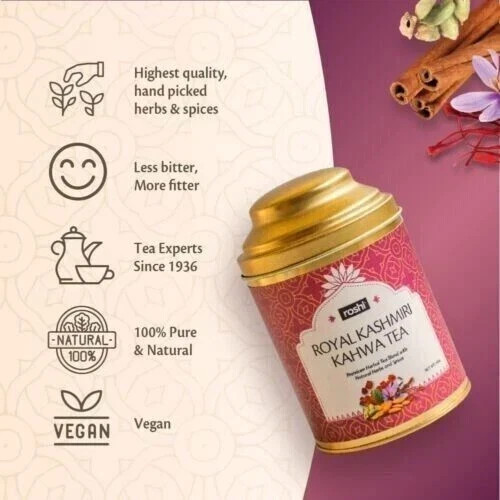 Roshi Royal Kashmiri Kahwa Tea 100g Free Shipping World Wide