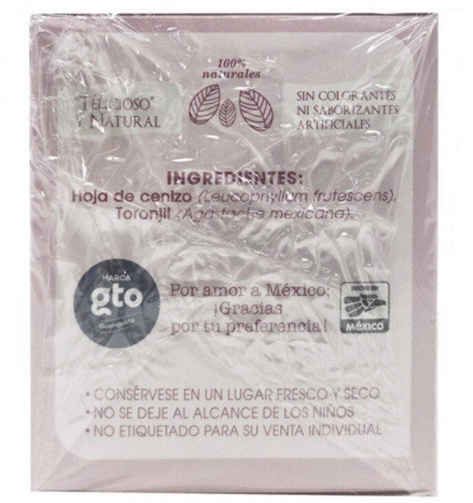 Te Jounkins 72 tea bags con hoja de cenizo y toronjil