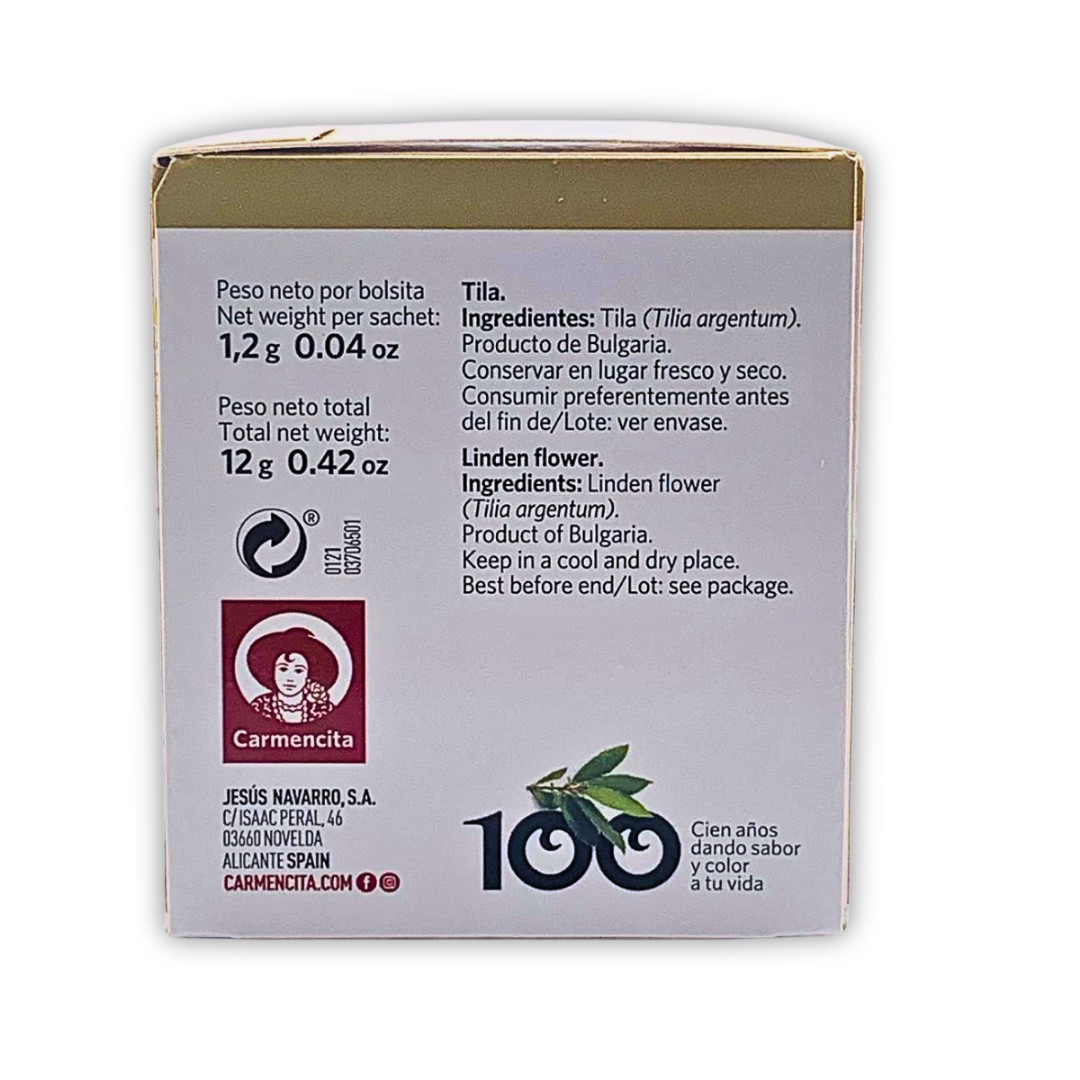 12x Carmencita Linden Flower Tea – Tila Herbal Infusion – 10 Bags Each Box