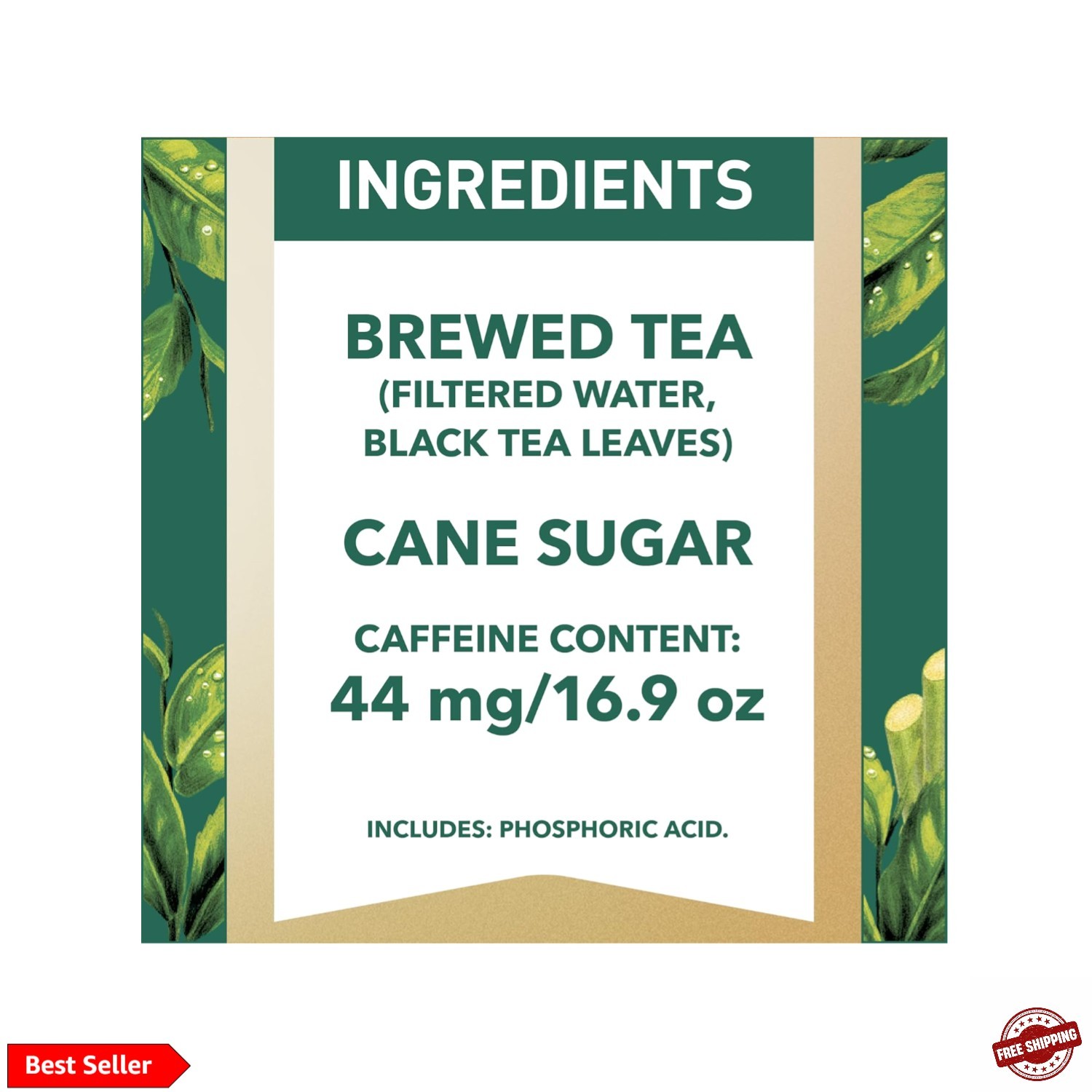 Tea, Sweet Tea, 16.9 fl oz, 6 Pack