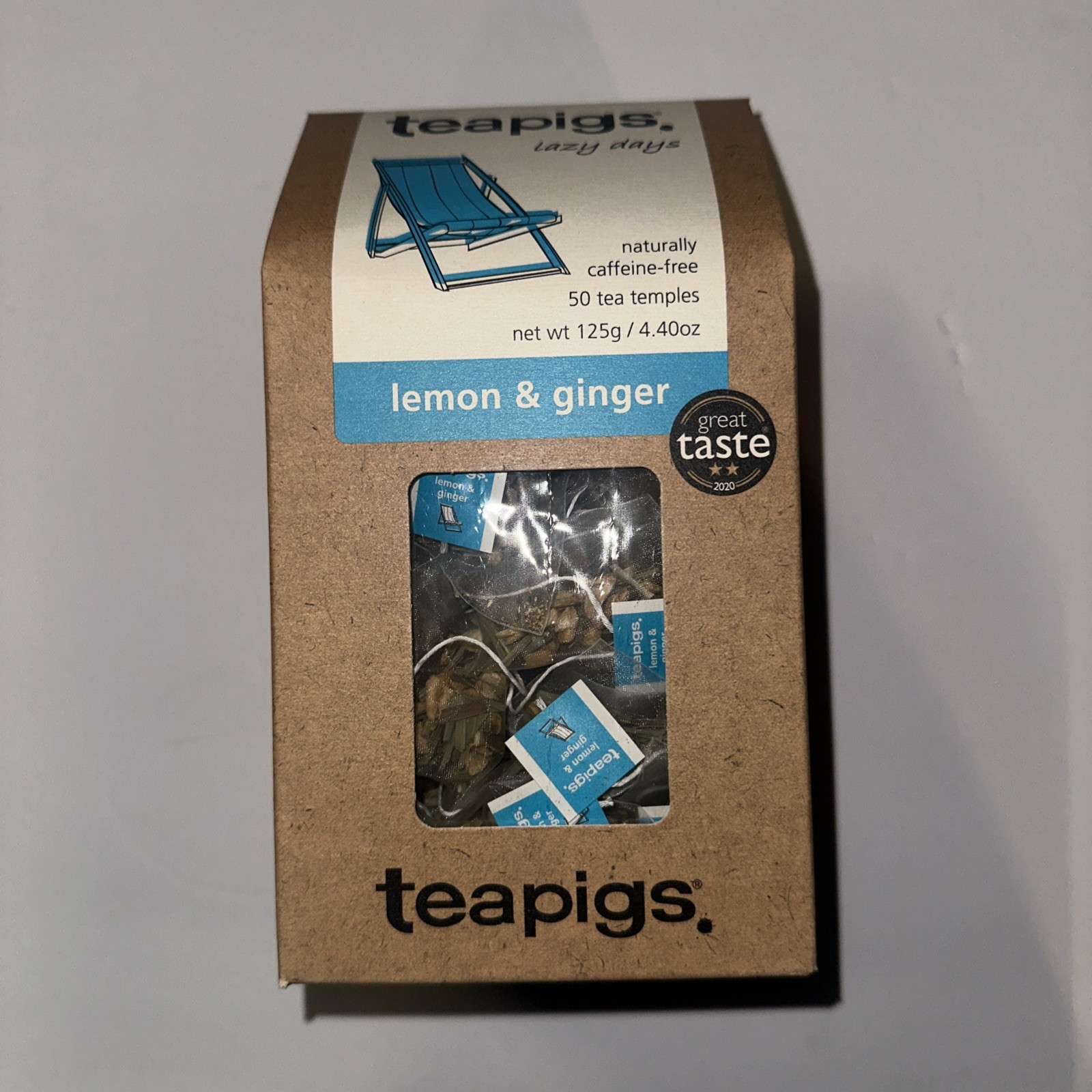 Teapigs Lazy Days Lemon Ginger 50 Tea Temples Exp 10/2027
