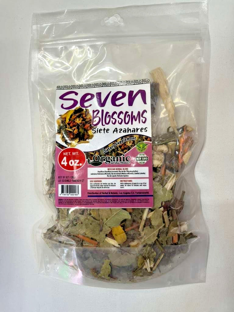 Seven Blossoms Herbal Blend 4oz – Organic Mexican Herbal Tea / Té Natural
