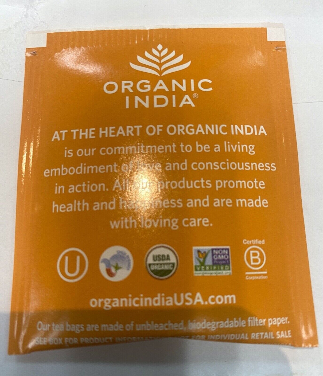 60 Tea Bags Organic India – Tulsi Immune Daily, Caffeine-Free -Traditional Spice