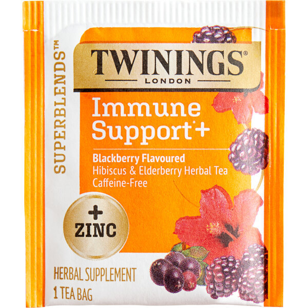 Twinings Immune Support Blackberry Hibiscus Elderberry Tea Bags – 16/box