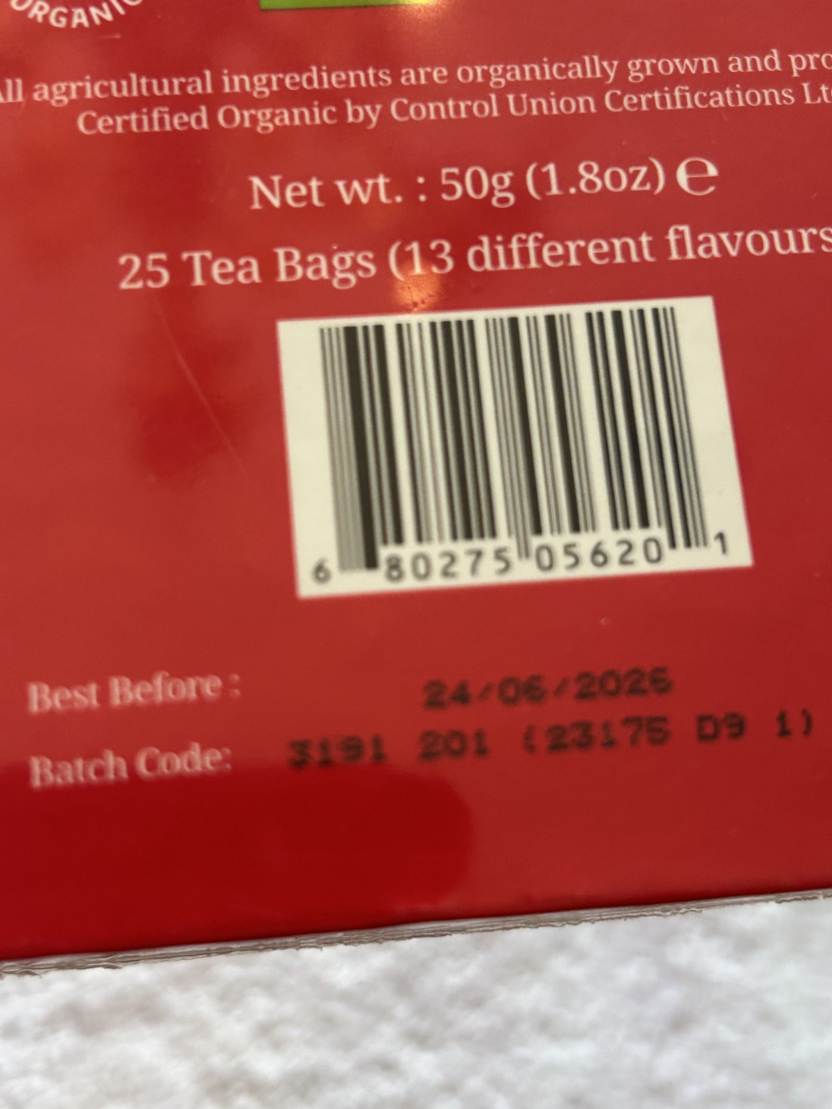 ENGLISH TEA SHOP sealed Organic ADVENT TEA CALENDAR 25 bags 13 flavours 24/06/26
