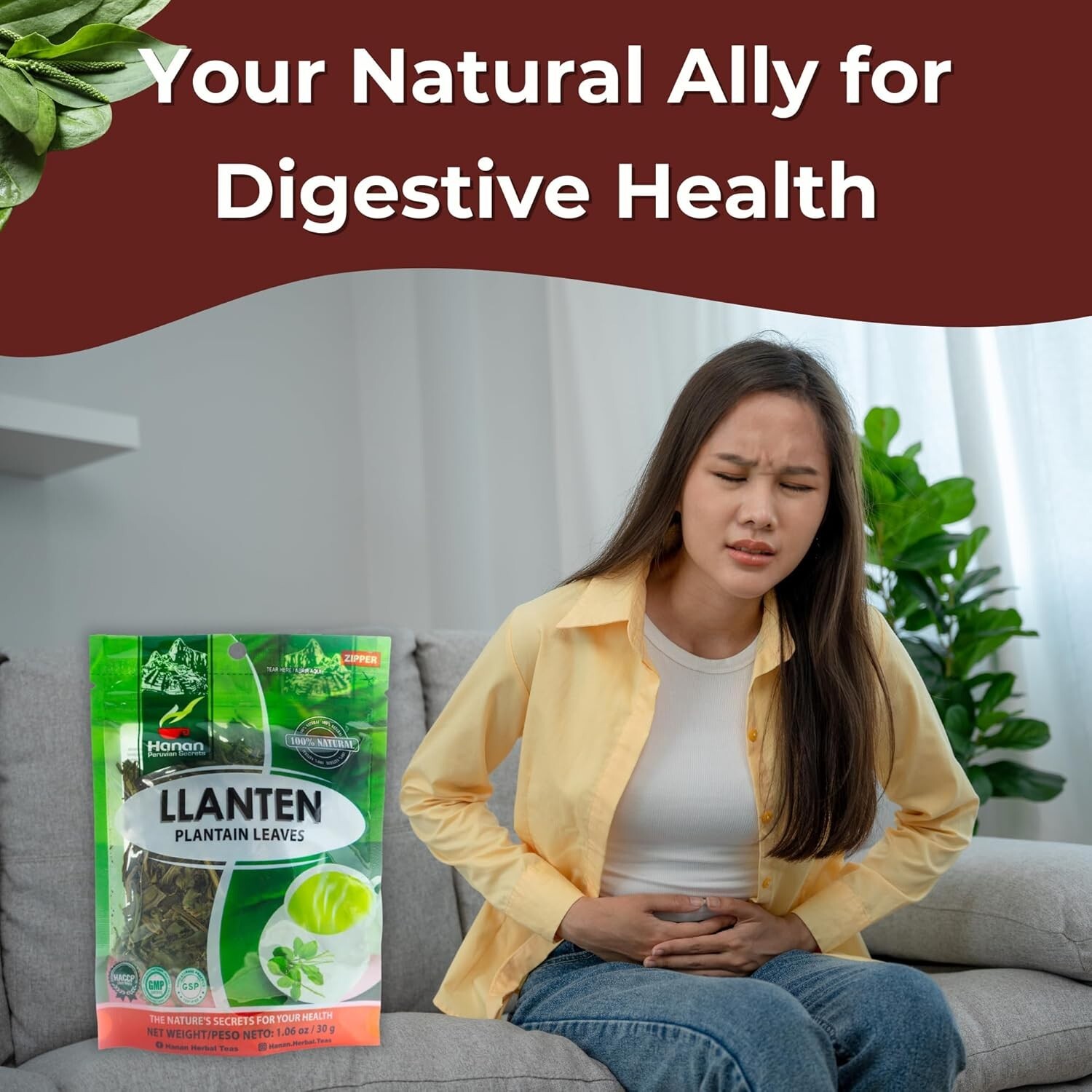 Llanten 30g Plantain Leaf Herbal Tea from Peru