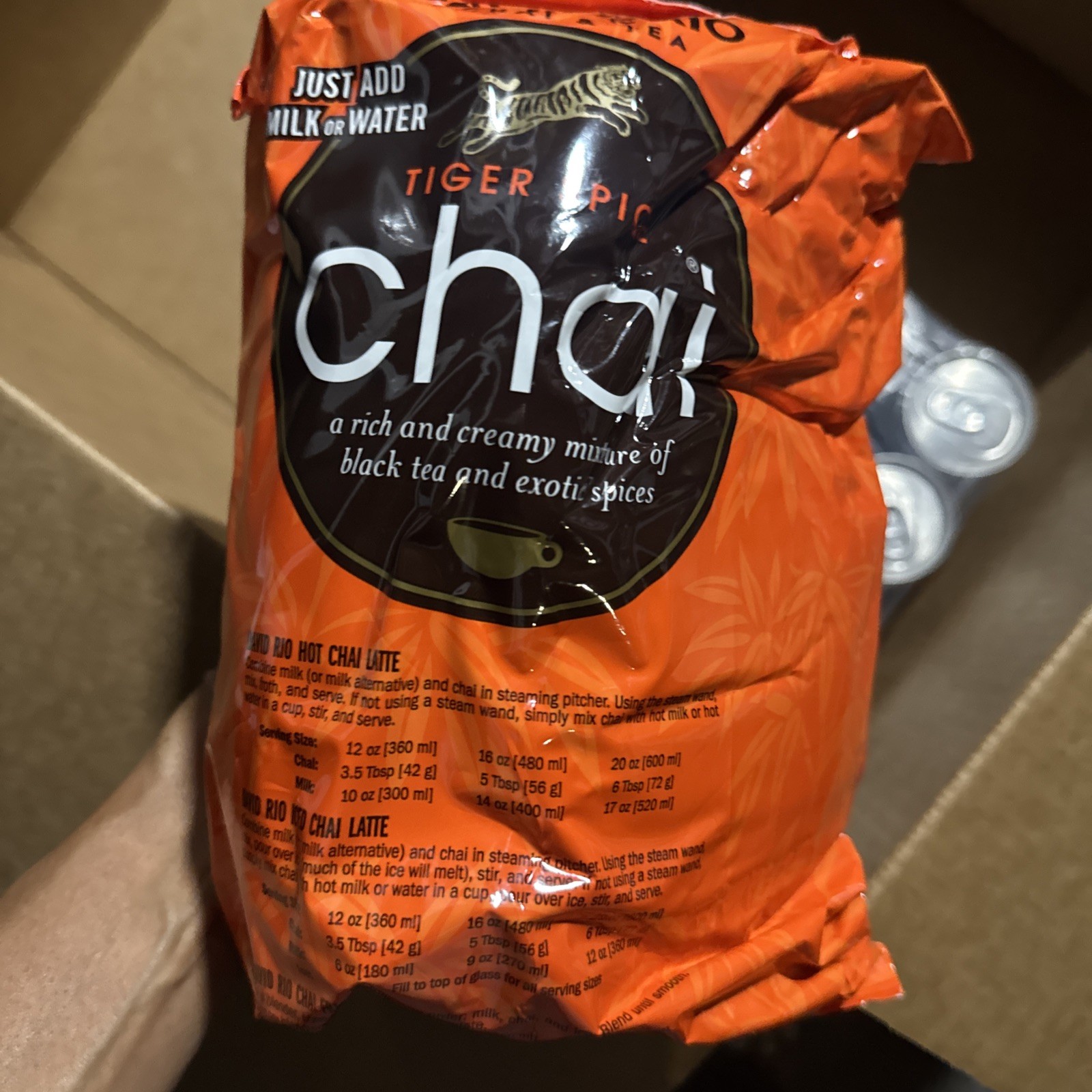 David Rio Tiger Spice Chai, Bulk, 4lb. Bag, New.