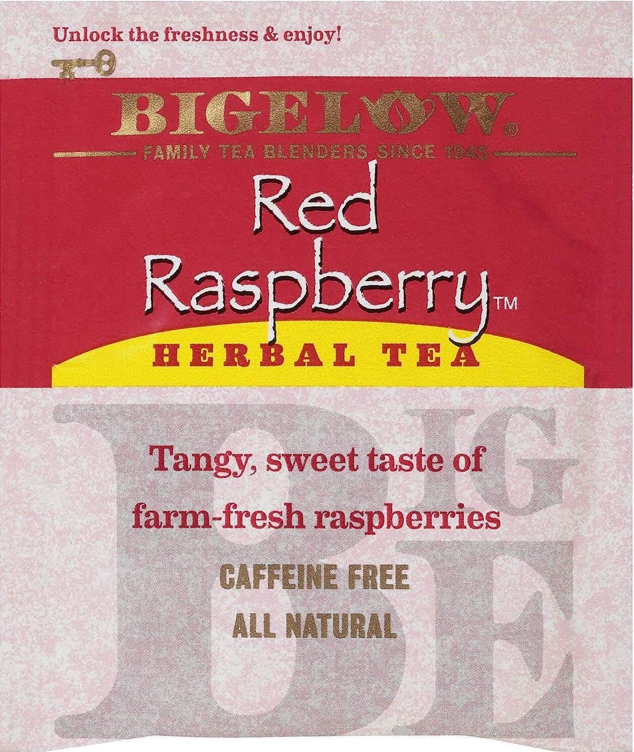 Bigelow Red Raspberry Herbal Tea – 20 tea bags