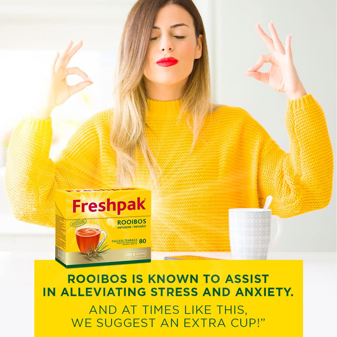 Freshpak® Rooibos Tea | 80 Tagless Teabags | Packed at Source in South Africa |