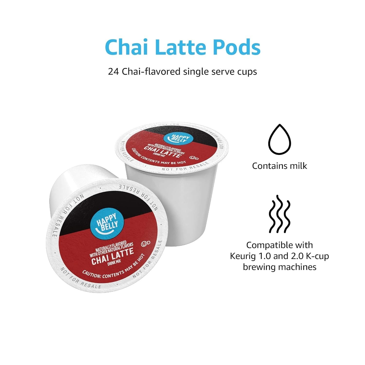 24 Count Chai Latte Tea Pods – High Caffeine & Convenient Brewing Luxury