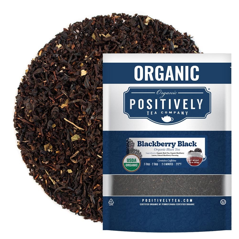 , Blackberry Black Tea, Loose Leaf, 16 Ounce