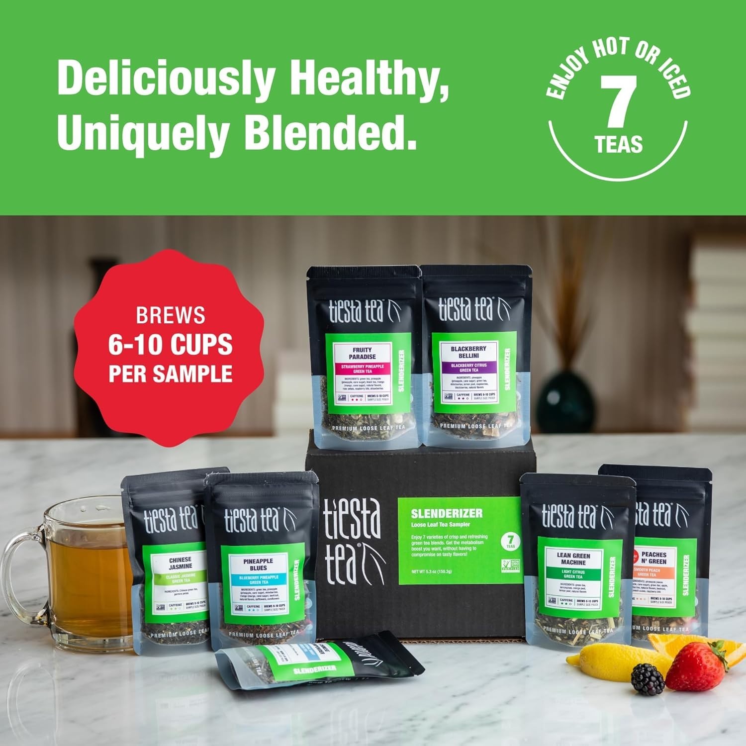 Green Tea Variety Pack – 7 Resealable Pouches