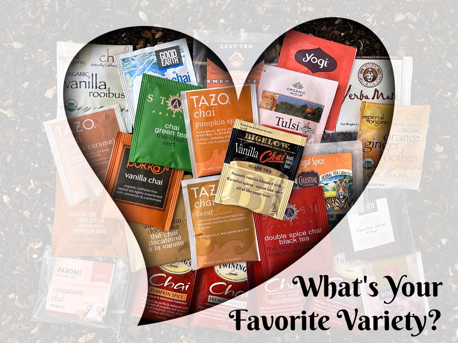 Flavored Chai Tea Bag Sampler Variety Pack – 24 Single-Serve Varieties