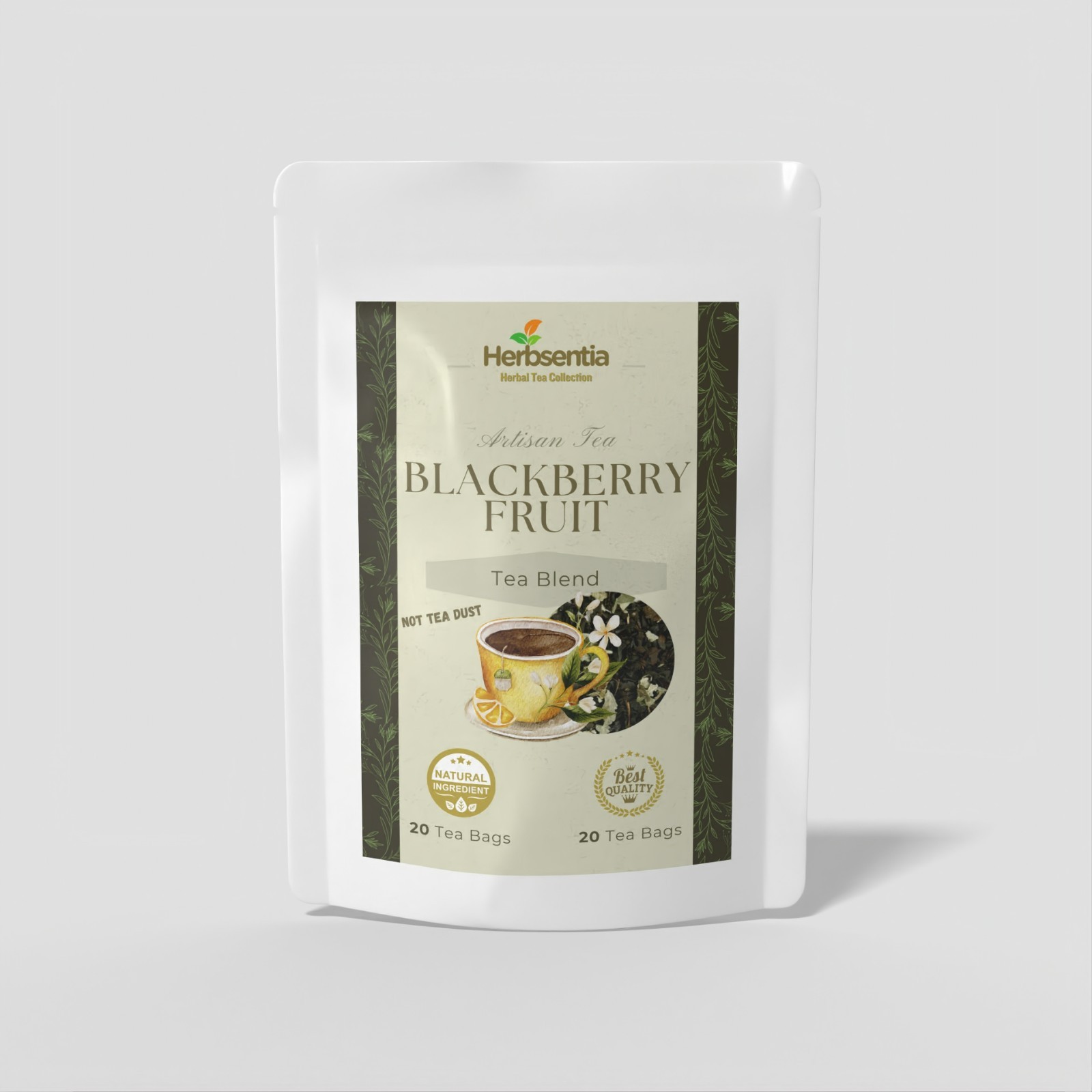 Blackberry Fruit Black Tea | 20 Tea Bags | Naturally Flavored
