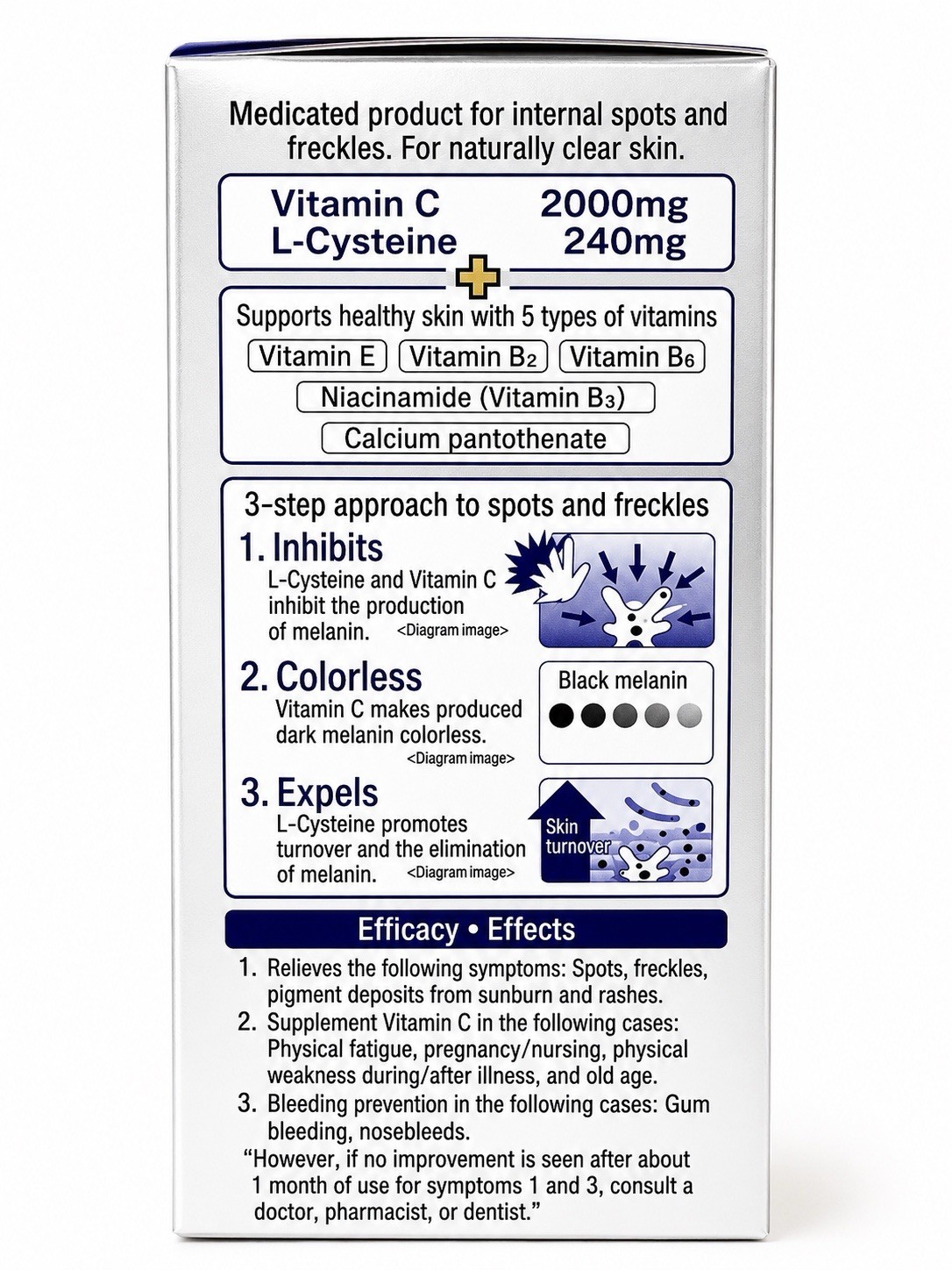 【 Transino White C Premium 】270 Tablets for 45 days Japan