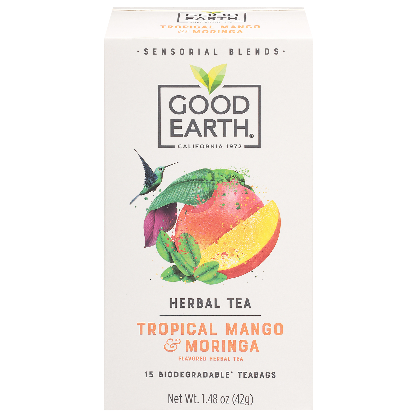 Good Earth Tea Sensory Moringa Mango 15 bags (Pack of 5)