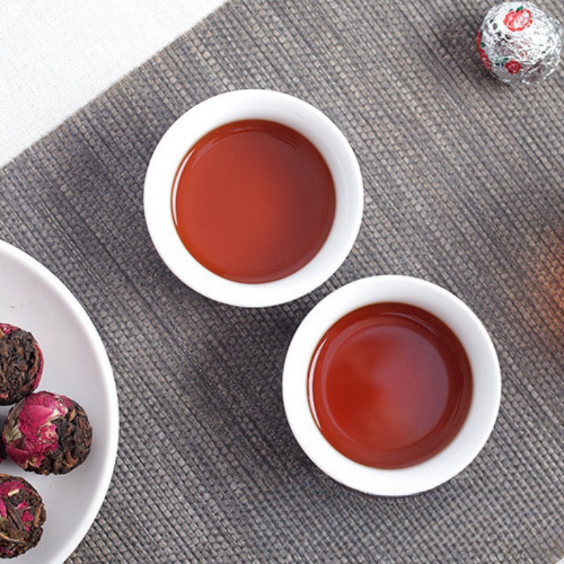 120g Authentic Yunnan Rose Pu’er Tea Flower Honey Fragrance Canned Long Zhu