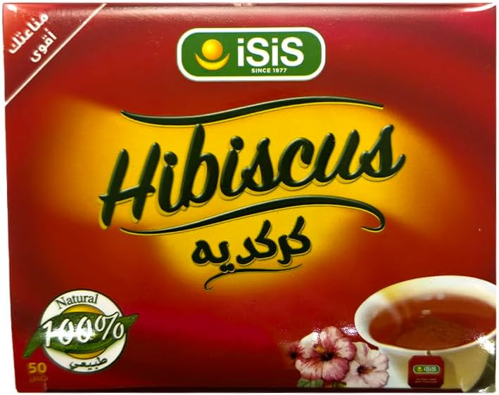 ISIS Herbal Hibiscus Tea 100% Organic and Natural Egyptian 2 x 50 Bags