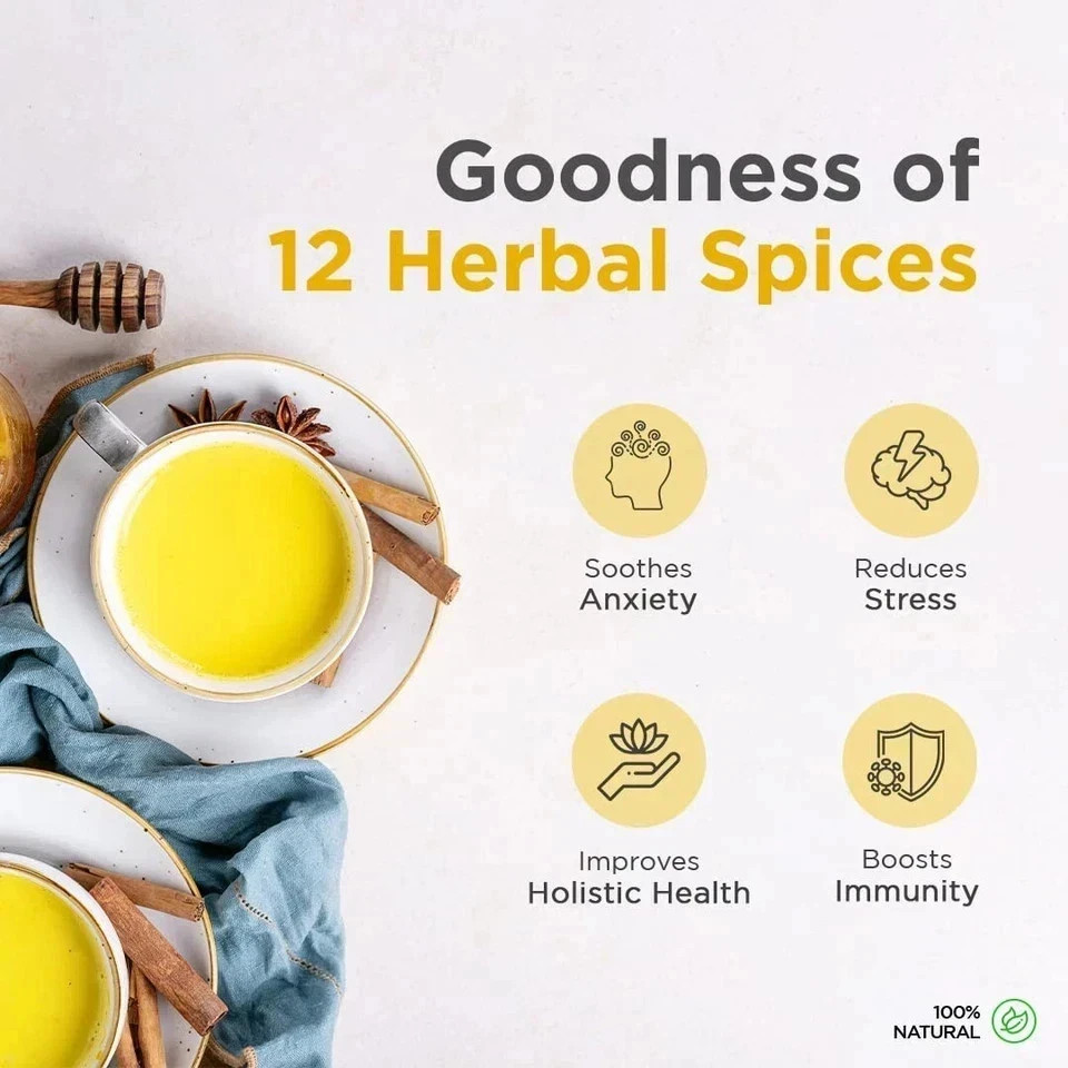 Ashvatha Turmeric Latte with Lakadong Turmeric & Ashwagandha I 100 Grams